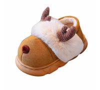 Baby Girls First Walking Shoes Infant Trainers Non Slip Cotton Blend Flying Woven Fabric Mesh Cute Festive 1St Christmas Brown Reindeer Size 5 Toddler Sock Christmas (Coffee #2,3)