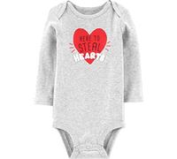 Baby Girls Here to Steal Hearts Bodysuit - Just One You - grey - 0-3 Months