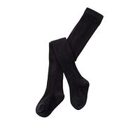 Baby Girls Knit Tights Toddler Cotton Leggings Kids Thermal Tights Solid Thick Pantyhose for Girls Baby Trousers with Feet Girls Stocking Tights Toddler Stripe Pants (Black, 4-6 Years)