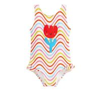 Baby Girls One Piece Swimsuit Wave Swimming Costume for Baby Kids 18-24 Months,Red Cartoon Flower