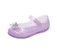 Baby Girls Sandals Adjustable Lightweight Walking Shoes Princess Open Toe Sandal With Adjustable Strap Home Slippers Swim Heeled Sandals Pink Silver Blue Purple White (Purple,8)