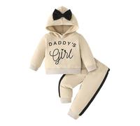 Baby Girls Summer Clothes Set 2 Piece Outfits Hoodies Sweatshirts Coats Pants Jogger Trousers Set Toddler Infant Contrast Color Clothes Floral Hoodie Sweatshirt Flower Pants Tracksuit