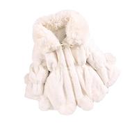 Baby Girls Winter Warm Coats Jacket luxury faux fur jacket fluffy fuzzy Thicken Windproof Cloak Jackets long sleeve soft Cozy Outwear For kids Infant Toddler Clothes 1-2 Years