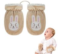 Baby Gloves Kids Warm Fleece Lined Mittens Winter Thick Full Finger Gloves Cotton Thermal Mittens Child Cute Cartoon Gloves Cold Weather Hand Warmer for Newborn Infant Toddler Boys Girls 6-36 Months