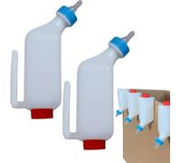 Baby Goat Feeding Bottles,2pcs Horizontal Goat Feeding Cups Nursing Milk Feeder, Nursing Milk Feeder Cow Feeding Apparatus, Calf Nursing Bottles for Calf, Lamb, Small Animals