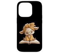 Baby Goat Open Book Reading Animal Lover Graphic Portrait Case for iPhone 14 Pro