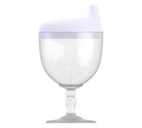 Baby Goblet Sippy Cup 150ml Kids Training Cup Feeding Bottle with Lid Toddler Reusable Beverage Mug Unbreakable Milk Goblet Bottle Baby Drinking Water Sippy Cup for Juice Smoothies Wine (Purple)