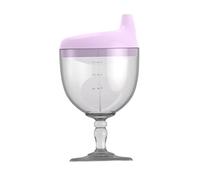 Baby Goblet Sippy Cup Plastic Toddler Feeding Cups Beverage Mug Wine Glass Milk Bottle Purple Baby Sippy Cup Plastic Sippy Goblets Feeding Cups for Toddlers