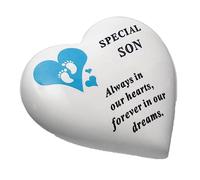 Baby Graveside Memorial Heart Ornament Footprints - Special Son 2505