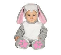 Baby gray rabbit hooded jumpsuit costume