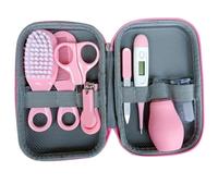 Baby Grooming Kit, 8Pcs Baby Healthcare And Grooming Kit, Safe Baby Nail Kit Hair Thermometer Set Newborn Nursery Essential with Storage Case Style 1