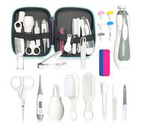 Baby Grooming Kit for Boys Girls Safety Newborn Nursery Essentials Grooming Set Gift for First-time Parents, Grey White 25 in 1