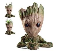 Baby Groot Flowerpot Tree Man Planter Flower Pot with Drainage Hole Pencil Pen Holder,Diligencer Office Party Ornament Christmas Birthday Gift Planter 6