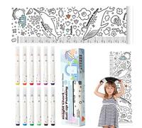 Baby Growth Height Chart | Roll-up Mesury Supplies, Height Measuring Ruler with 12 Color Pens for Little 's Gardens and Education Centers