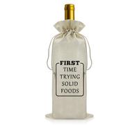 Baby Growth Milestone Keepsake Wine Gift Bags New Baby Gifts for New Parents Funny Baby Shower New Mum Gift Wine Bottle Bag Celebrate Baby Milestones Gift for Friends Congratulation Wine Bottle Bag