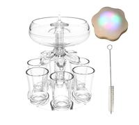 Baby Guin-Ness Shot Dispenser | 6 Shot Glass Dispenser and Holder | Acrylic Touchless Shot Pourer for Juice Spirits Cider Whiskey Cocktail for Beverage, Liquor, and Cocktai, Home Bar Accessories