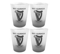 Baby Guinness Frosted Shot Glasses x 4 Pack by Cocky Cocktails (4 Pack Frosted)
