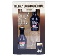 Baby Guinness Gift Set including Tia Maria Cold Brew 5cl and Baileys 5cl, and Two Shot Glasses. Perfect for Christmas and Birthdays. Premium Packaging by Blue Tree Gifts