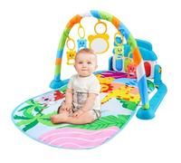 Baby Gym Play Mat, 5 in-1 Baby Activity Mat Kick and Play Piano Gym, Extra-Large Activity Gym Non-Slip, Early Sensory Exploration, Piano Tummy Time Activity Mat for 0-36 Months Toddler