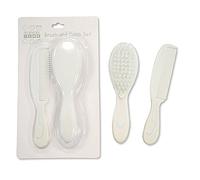 Baby Hair Brush & Comb Set in 3 colours Soft and Gentle (White)