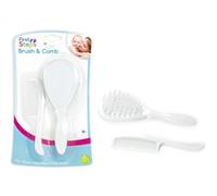 Baby Hair Brush & Comb Set in White Soft & Gentle for Your Baby First Steps