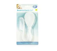 Baby Hair Brush & Comb Set in White Soft & Gentle for Your Baby First Steps