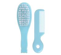 Baby Hair Brush & Comb Set - Soft Nylon Bristle Caps for Children, Toddler, Infant Head Massage