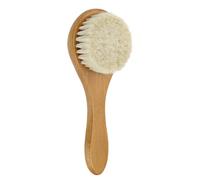 Baby Hair Brush Round Wooden Brush Newborn Scalp Massage Brush Infant Hair Grooming Brush Natural Soft Bristle Brush