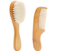 Baby Hair Brush Set for Newborns Mini Wood Baby Brush and Comb Set Soft & Gentle Newborn and Comb Shower Gift.