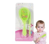 Baby Hair Brush Set for Newborns - Soft Bristle Hair Brush, Cradle Cap Grooming Hairbrush | infantes Scalp Massage Brush, Gentle Shower Comb, Safety Baby Care Products for Bath, Toddler Hair Grooming