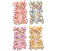 Baby Hair Clips Baby Girl Hair Clips, 40Pcs Pearl Bead Flower Bows 4 Colors Cute for Infant, Toddler, Kids