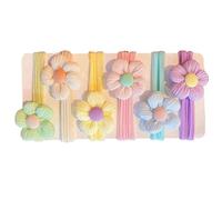 Baby Hair Scrunchies, Baby Girls Hair Elastics Bobbles - 6 Pieces Soft Flower Hair Elastics | Baby Girl Hair Elastics, Cute Elastic Ponytail Holders for Bamb