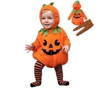 Baby Halloween Costume, 2025 New Halloween Costume, 6-9 Months Baby Pumpkin Costume, 0-3 Months 1 Year Old Halloween Costumes Girl Pumpkin Outfit 12-18 Months BoysHalloween (12-18 Months)