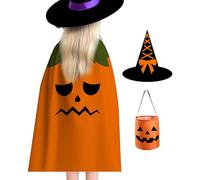 Baby Halloween Costumes - Halloween Pumpkin Cape,Role Play Clothing Set Holiday Outfit for Girls Boys Dress-Up School Classroom Family Group Celebration Festive Gathering