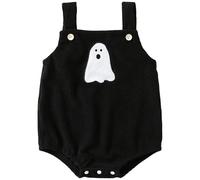 Baby Halloween Outfit, Ghost Pattern Halloween Baby Clothes, Sleeveless Cotton Infant Jumpsuit Outfit, 90cm