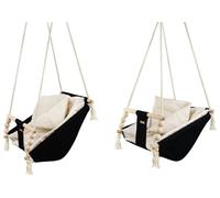 Baby Hammock, Rocker Hammock, Baby Swing, Hammock with Quilt (Colour: Black, Cream Diamonds)