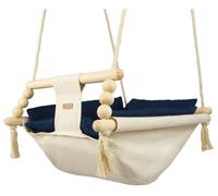 Baby Hammock, Rocker Hammock, Baby Swing, Hammock with Quilt (Colour: Cream, Navy)