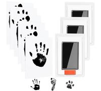 Baby Hand and Footprint Kit - 3 Inkless Print Pads & 6 Imprint Cards, Safe & Non-Toxic Keepsake for Infants, Perfect for Capturing Precious Memories