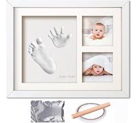 Baby Hand and Footprint Kit, Personalised Baby Gift for Newborn Girls and Boys, Keepsake Baby Shower Gifts for New Parents, Infant Milestone Photo Frame Registry and Nursery Decor