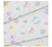 Baby Hand & Foot Prints - Acid Free Tissue Wrapping Paper Sheets 50x75cm (5 Sheets)