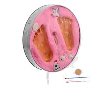 Baby Handprint Footprint Imprint Kit Pink for Keepsake Gift | Dries without Fading, Detailed Impressions, Easy to Use, for Home Decorations and Presents