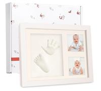 Baby Handprint Footprint Kit, Hand & Foot Keepsake Frame for Newborn Babies, New Parents Gift, Memory Art Picture Frame for Boys & Girls, Nursery Decor, Baby Registry