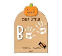 Baby Handprint Kit, Halloween Footprint or Handprint Art Sign - KeepSake Ornament with Print Pad for Nursery Christmas Family Mom Mom Kids Parents