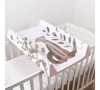 Baby Hard Base Changing Mat/Top Changer 70x50 cm fits 120x60 cm Cot Unisex Wedge Anti Roll Nappy Newborn Baby Waterproof Changing Mat with Raised Edges (Clever Otter)