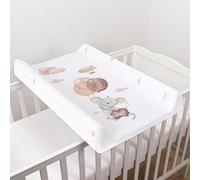 Baby Hard Base Changing Mat/Top Changer 80x50 cm fits 140x70 cm Cot Bed Unisex Wedge Anti Roll Nappy Newborn Baby Waterproof Changing Mat with Raised Edges (Mouse)