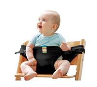 Baby Harness Seat for Highchair, Portable Feeding Safety Belt with Strap, Toddler Safety Belt, Foldable Baby Booster Harness Strap for Baby Things Boys Months (Black, One Size)