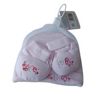 Baby Hat and Booties Set Gift (Pink)