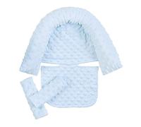 Baby Head Neck Support Pillow & Strap Covers, Infant Newborn Car Seat Headrest Portector Insert Cushion Seat Belt Covers for Pushchair Stroller Carrier