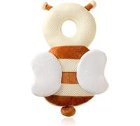 Baby Head Protection Pillow, Adjustable and Breathable Backpack Cushion for Toddlers, Suitable for Children Learning to Crawl and Walk with Knee Pads (Mesh Bee)