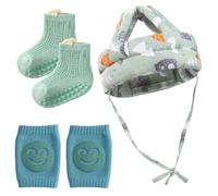 Baby Head Protector, 3-Piece Set Including Head Protection, Head Protection for Baby, and Non-Slip Socks, Ideal for Crawling, Walking and Outdoor Play